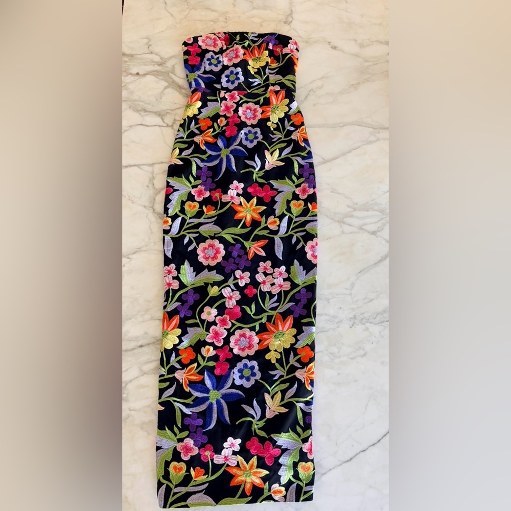 Millie Embroidered Women's Strapless Formal Gown NWT
